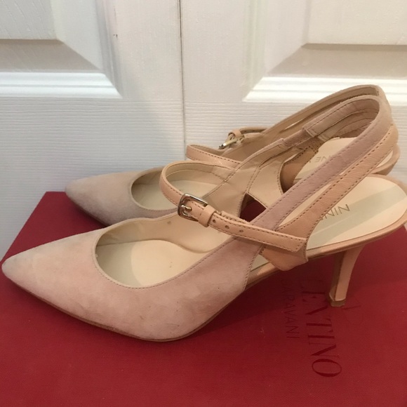 Nine West Pink Suede Pointed Toe  Heel - Picture 4 of 5